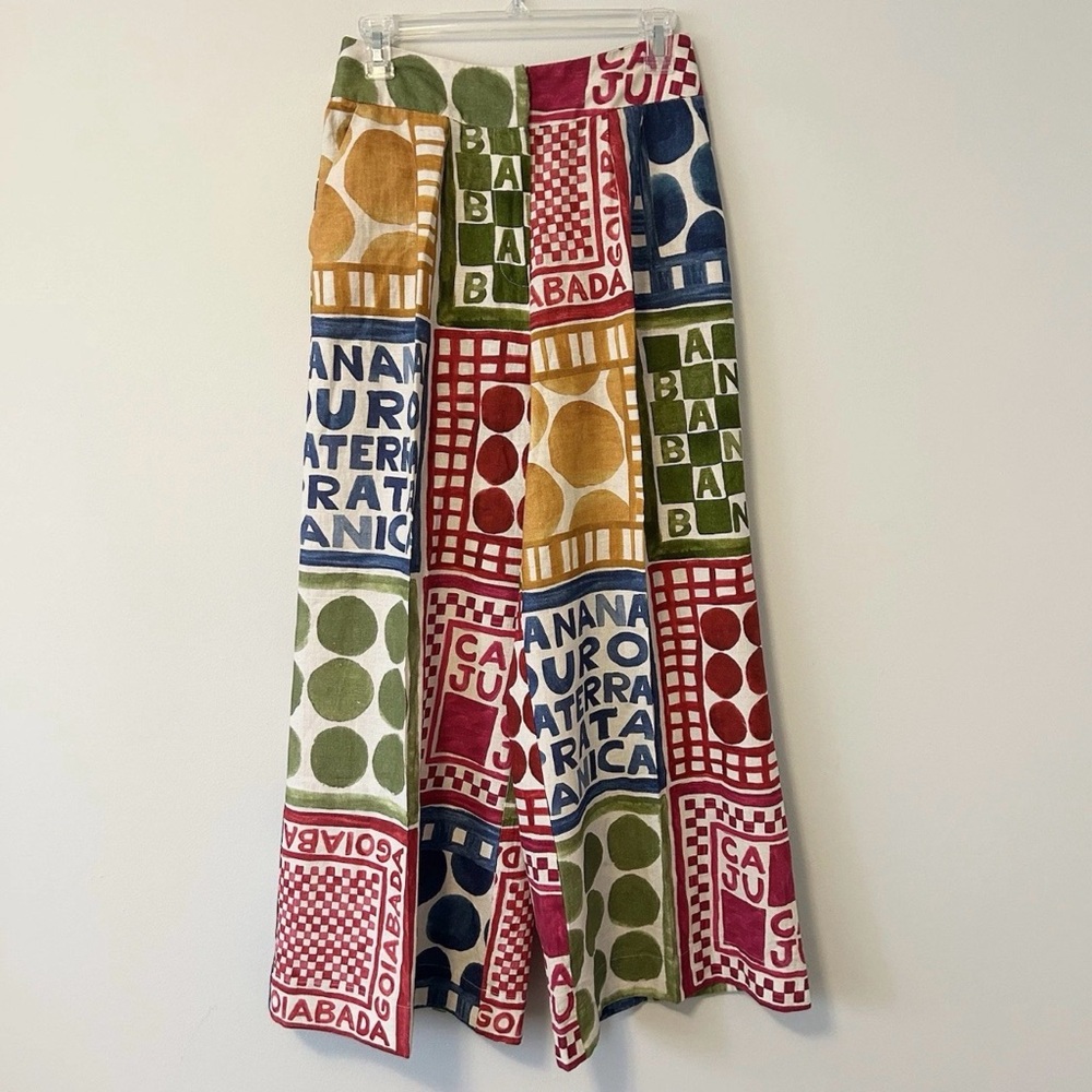 Farm Rio for Anthropologie Wide Leg Pants L BNWOT - Picture 7 of 7